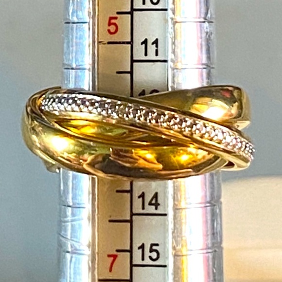 DIAMOND ACCENT 3 STACKED BAND RING - Picture 2 of 13